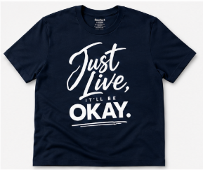 Just Live navy t-shirt