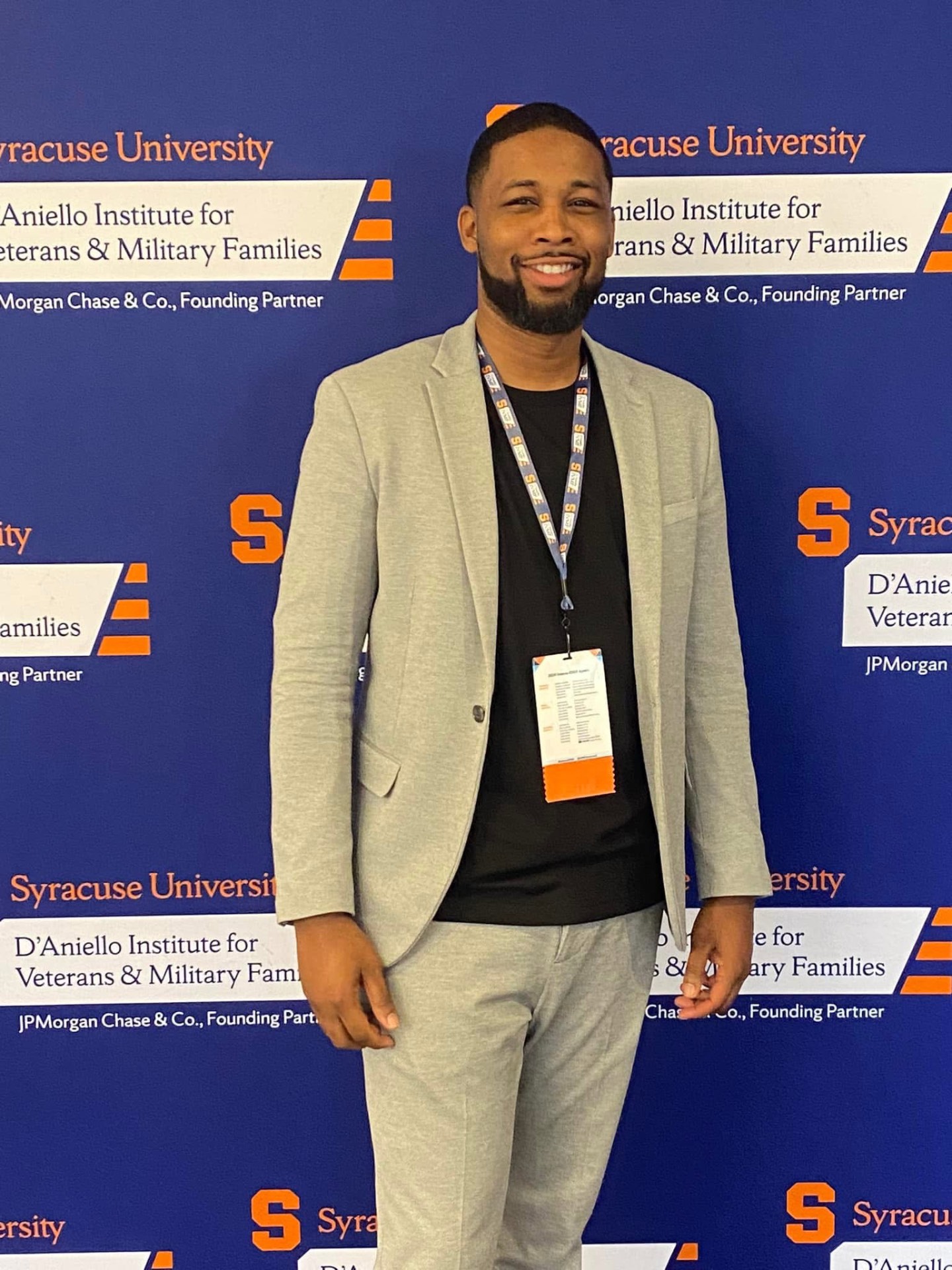 Xavier DeBrough at Syracuse University veterans institute