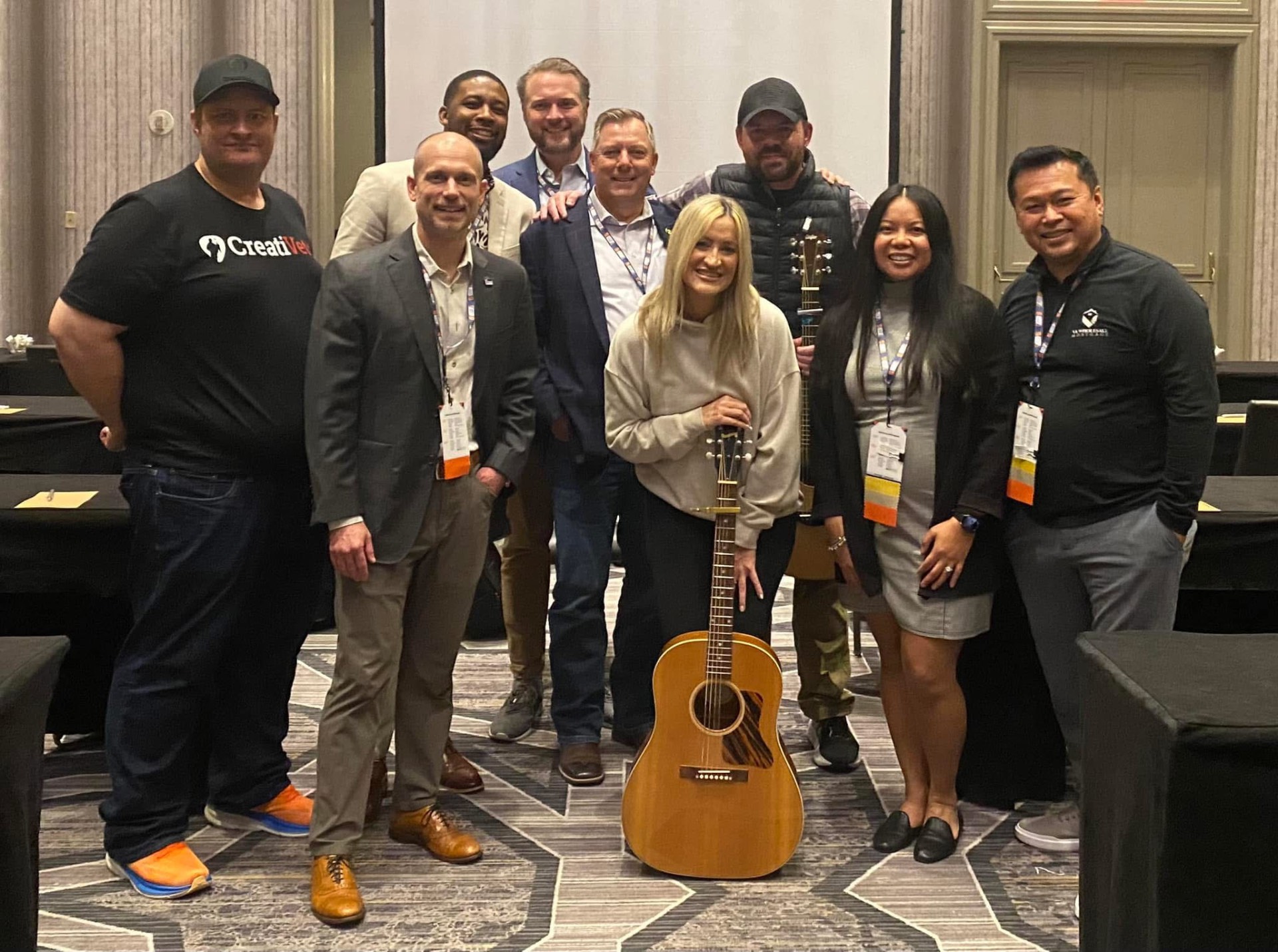 Networking at an industry conference