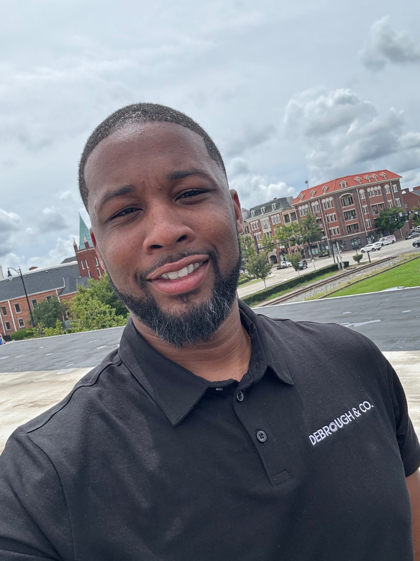 Xavier DeBrough in a DeBrough & Co. polo