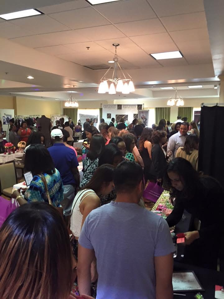 Community expo with vendor booths