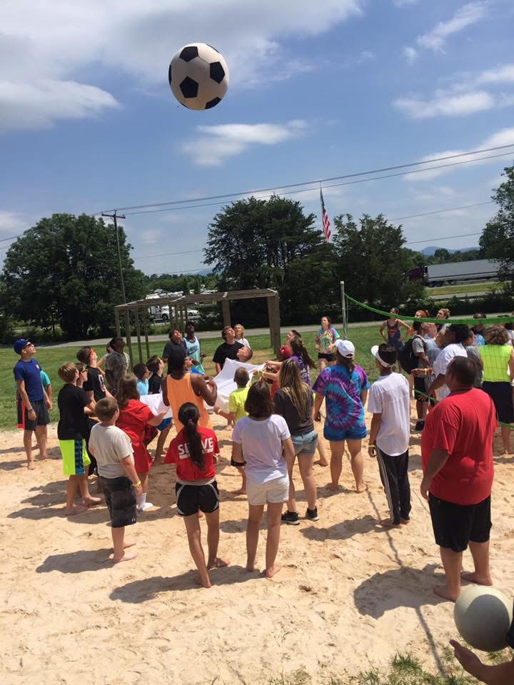 Outdoor summer camp activity
